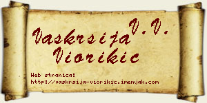 Vaskrsija Viorikić vizit kartica